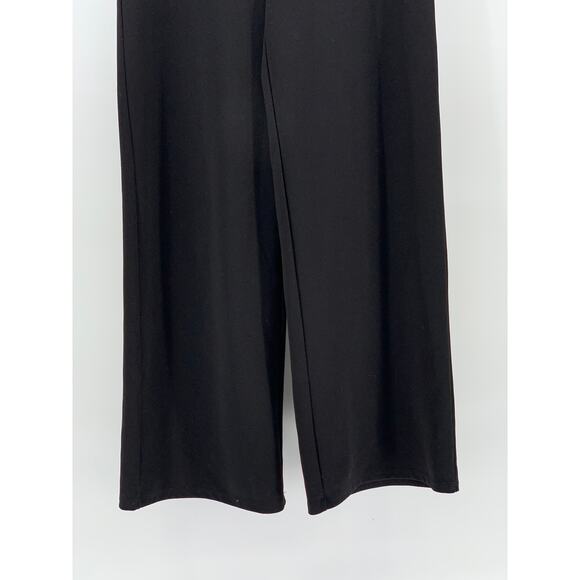 H&M Women's Black Solid Black High-Rise Wide-Leg Pull-On Pants SZ S - Picture 7 of 12